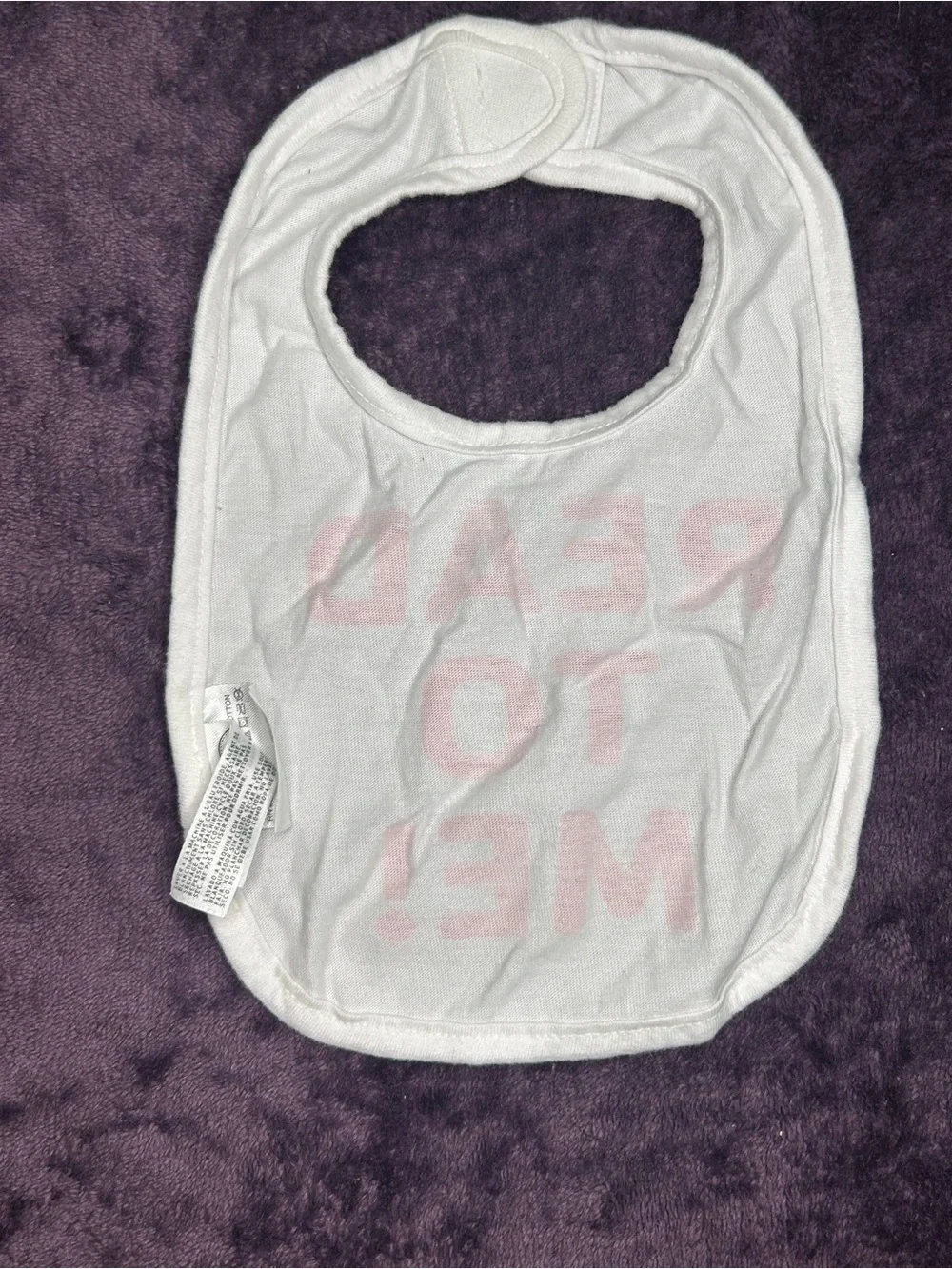 Rabbit Skins White Bib with Red 